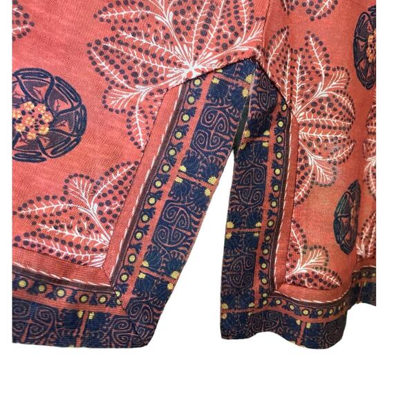 Simple By Suzanne Betro Women's Multicolor Print Open Front Knit Kimono | Size S - Picture 9 of 10